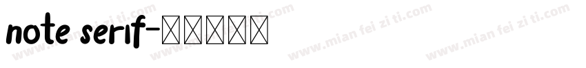 note serif字体转换